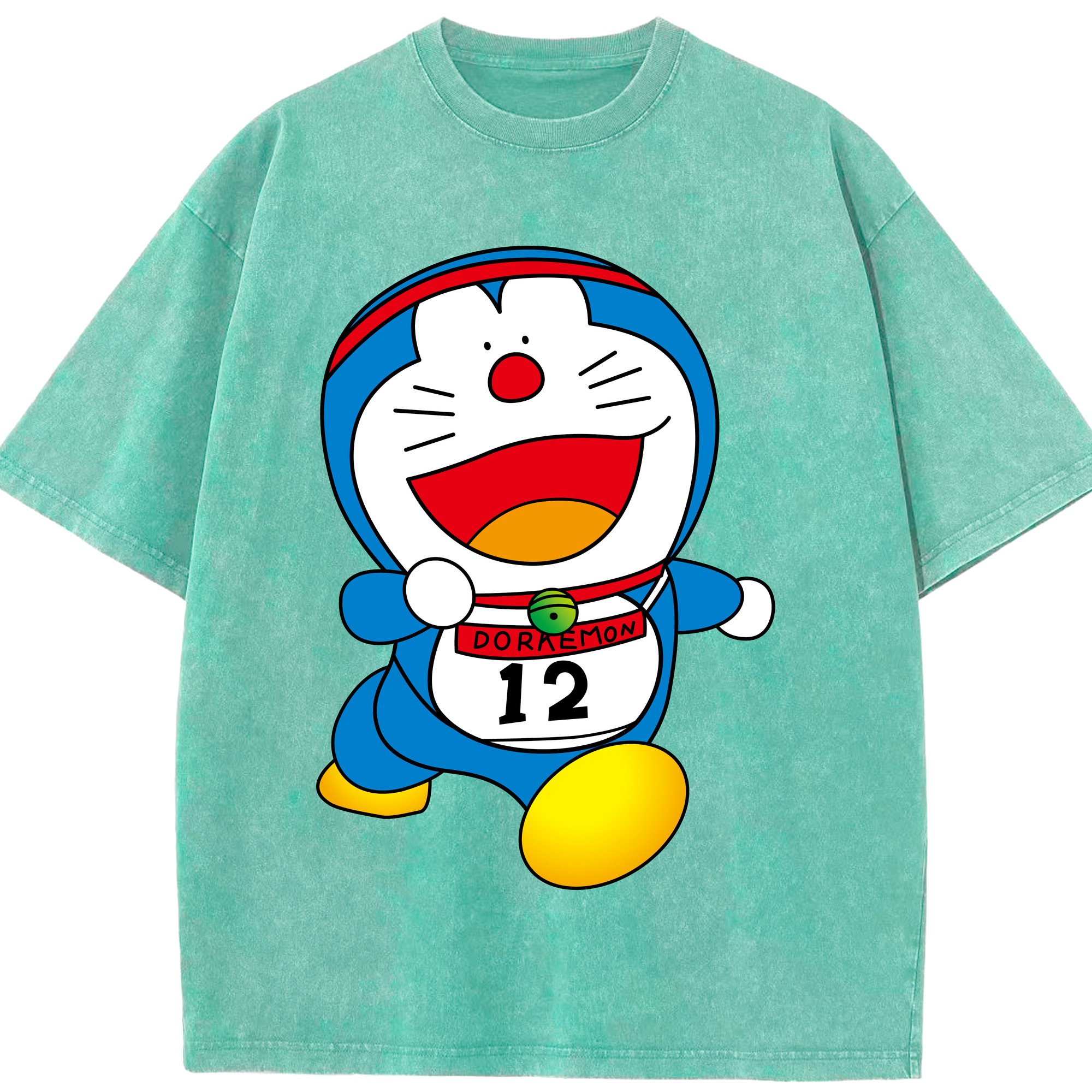 （画像用） ドラえもん Doraemon 綿100% ヴィンテージ風 半袖Tシャツ（フロントプリント）